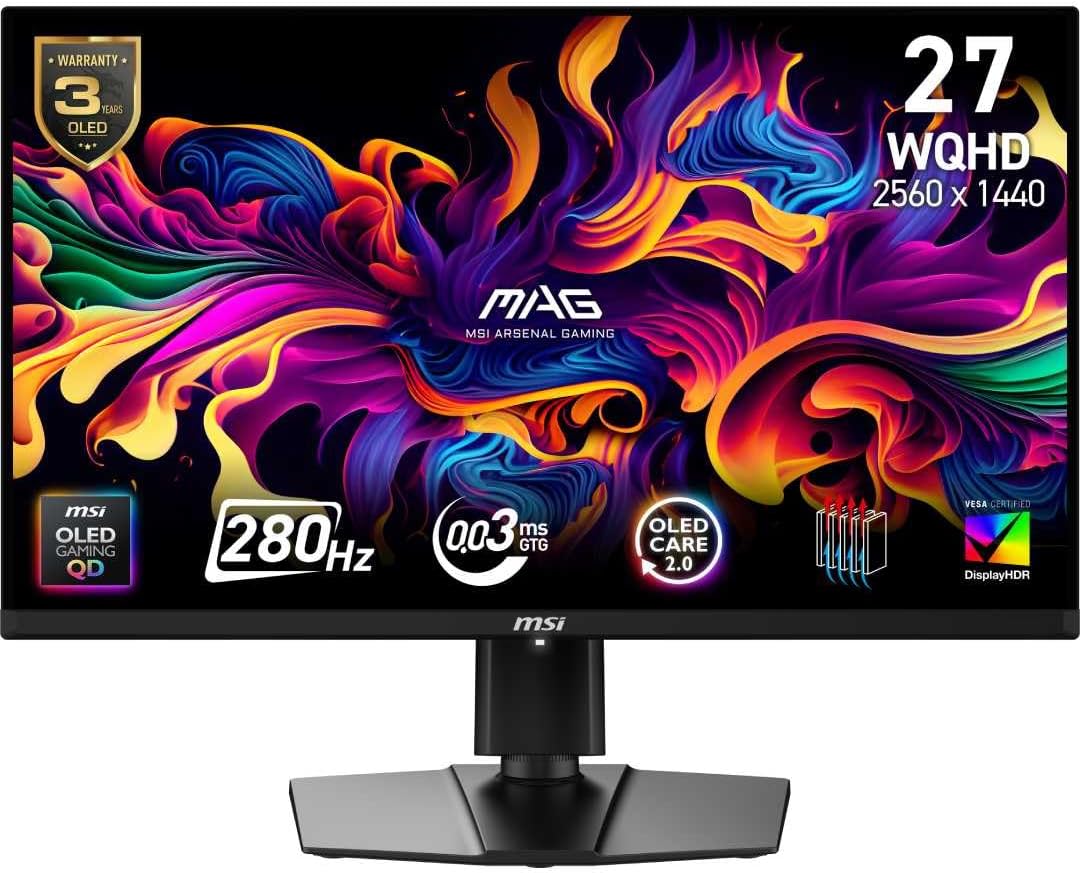 MSI MAG 271QP QD-OLED X28 27-inch 280Hz gaming monitor